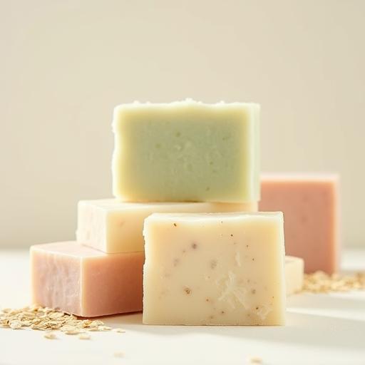 Stack of artisanal handmade soaps
